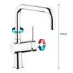 GROHE Minta Mitigeur de cuisine - haut - bec en U pivotant - chrome 0410059