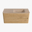 Mondiaz CIRO-DLUX Badkamermeubelset - 110x45x50cm - Solid surface wastafel Saba - 1 wasbak Rechts - zonder kraangaten - 2 lades - Oak SW1531273