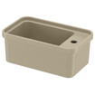 QeramiQ Élan Ensemble de fontaine - 45x27cm - 1 trou de robinet - céramique - porte-serviettes - beige mat SW1477234
