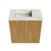 Mondiaz JOYA-DLUX Meuble de toilette 40cm - couleur Chêne - Vasque FAYE position Gauche Sans trou de robinet couleur Ostra. SW1422198