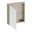 BRAUER Impress armoire de toilette - 60x70x15cm - sans éclairage - avec 1 porte miroir double face à ouverture à gauche - beige mat SW1199099