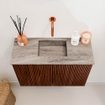 Mondiaz JOYA-DLUX 60cm toiletmeubel - kleur Ruby - Wastafel FAYE positie Midden Zonder kraangat kleur Oza. SW1425492