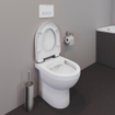 Toilettes Duravit No.1 sur pied - 48x37x40cm - à fond creux - sans bride - brillant blanc SW723748