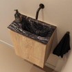 MONDIAZ TURE-DLUX Meuble de toilettes 40 cm Washed Oak. Lavabo EDEN Lava position à droite. Sans trou de robinet. SW1104077