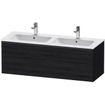 Duravit D-neo Meuble sous vasque 128x46.2x44cm 2 tiroirs Chêne noir mat SW640881