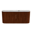 Mondiaz JOYA-DLUX 93.2cm toiletmeubel - ronding links en rechts kleur Ruby - Wastafel FAYE positie Midden 1 kraangat kleur Glace. SW1423599