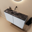 MONDIAZ TURE-DLUX Meuble de toilette 80cm Clay. EDEN lavabo Lava position milieu. Sans trou de robinet. SW1103767