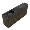Mondiaz JOYA-DLUX 101.6cm toiletmeubel - ronding rechts kleur Shadow - Wastafel FAYE positie Links 1 kraangat kleur Lava. SW1422865