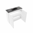 MONDIAZ TURE-DLUX Meuble de toilette 60cm Talc. EDEN lavabo Lava position milieu. Avec 1 trou de robinet. SW1103595