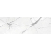 Terravito Alpuro wandtegel - 40x120cm - 10mm - Rechthoek - gerectificeerd - Marmerlook - Wit/zwart glans SW359760