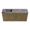 Mondiaz JOYA-DLUX 90cm toiletmeubel - kleur Dusk - Wastafel FAYE positie Links 1 kraangat kleur Sombra. SW1426140