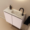 MONDIAZ TURE-DLUX Meuble toilette - 60cm - Rosee - EDEN - vasque Ostra - position droite - 1 trou de robinet SW1105014