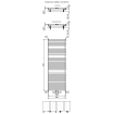 Plieger Florian Nxt M designradiator dubbel horizontaal met middenaansluiting 1710x600mm 1366W wit 7255252
