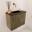 Mondiaz JOYA 50cm meuble de toilette - couleur Dusk - Vasque FAYE position Milieu Sans trou de robinet couleur Urban. SW1421694