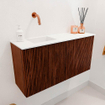 Mondiaz JOYA 80cm toiletmeubel - kleur Ruby - Wastafel FAYE positie Links Zonder kraangat kleur Talc. SW1421739