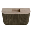 Mondiaz JOYA-DLUX 73.2cm toiletmeubel - ronding links en rechts kleur Shadow - Wastafel FAYE positie Midden Zonder kraangat kleur Saba. SW1425162