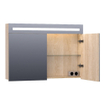 BRAUER Promise Armoire toilette 100x70x15cm avec 2 porte et éclairage LED Sunlit SW30772