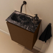 MONDIAZ TURE-DLUX Meuble WC 40cm Rust. EDEN lavabo Lava position gauche. Sans trou de robinet. SW1103977