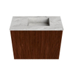 Mondiaz JOYA-DLUX 50cm meuble de salle de bains - couleur Ruby - Vasque FAYE position Droite 1 trou de robinet couleur Glace. SW1423531