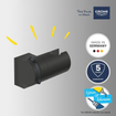 GROHE Vitalio Support de douchette à main - réglable - noir mat SW1126488