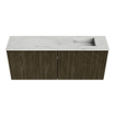 Mondiaz JOYA-DLUX 100cm meuble de toilette - couleur Shadow - Vasque FAYE position Droite Sans trou de robinet couleur Opalo. SW1422937