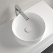 Villeroy & Boch Collaro lavabo à poser rond Ø40cm - sans trop-plein sans trou de robinet CeramicPlus stone white SW336043