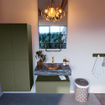 Mondiaz ALAN-DLUX Ensemble de meuble - 80cm - meuble Army mat - 1 tiroir - Lavabo Cloud Lava suspendu - vasque Centre - 1 trou de robinet SW808559