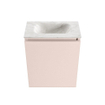 MONDIAZ TURE-DLUX Meuble toilette - 40cm - Rosee - EDEN - vasque Ostra - position centrale - sans trou de robinet SW1104997