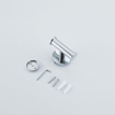 Fortifura Calvi Pack WC 3 pièces - porte-rouleau sans couvercle - brosse de toilette - crochet à serviette double rond - chrome SW1248433