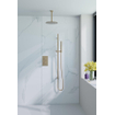 FugaFlow Eccelente Accessoire Barre de douche coulissante avec coude mural intégré - 90cm - Laiton brossé PVD (Or) SW1468833