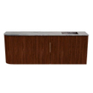 Mondiaz JOYA-DLUX 111.6cm toiletmeubel - ronding links kleur Ruby - Wastafel FAYE positie Rechts 1 kraangat kleur Sombra. SW1425703