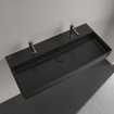 Villeroy & Boch memento 2.0 Lavabo 100x47cm 2 trous de robinet Ceramic+ Noir SW354352