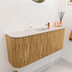 Mondiaz JOYA-DLUX 103.2cm toiletmeubel - ronding links en rechts kleur Oak - Wastafel FAYE positie Midden 1 kraangat kleur Meli. SW1424003