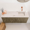 Mondiaz JOYA-DLUX 90cm toiletmeubel - kleur Dusk - Wastafel FAYE positie Rechts Zonder kraangat kleur Nata. SW1425925