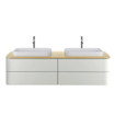Duravit HappyD 2 Plus vasque rectangulaire sans trou de robinetterie sans trop-plein 60x40cm avec cache en céramique blanc SW297018
