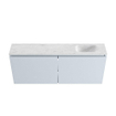 MONDIAZ TURE-DLUX Meuble toilette - 120cm - Clay - EDEN - vasque Opalo - position droite - 1 trou de robinet SW1104239