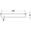 Duravit D code Porte-serviettes de bain 63x22 cm chrome GA49426