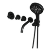 BRAUER Black Edition Badkraan Inbouw - douchegarnituur - 20cm uitloop - inclusief inbouwdeel - 3 gladde knoppen - handdouche rond 3 standen - mat zwart SW238177