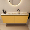 MONDIAZ TURE-DLUX Meuble toilette - 120cm - Ocher - EDEN - vasque Frappe - position centrale - 1 trou de robinet SW1102894