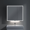Villeroy & Boch My view armoire de toilette - 80x75cm - 2 portes 3 prises LED SW641561
