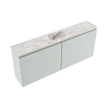 MONDIAZ TURE-DLUX Meuble de toilette 120cm Greey. Lavabo EDEN Glace position centrale. Sans trou de robinet. SW1103315