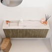 Mondiaz JOYA-DLUX 100cm meuble de toilette - couleur Dusk - Vasque FAYE position Gauche 1 trou de robinet couleur Nata. SW1426272