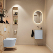 MONDIAZ TURE-DLUX Meuble toilette - 40cm - Clay - EDEN - vasque Frappe - position centrale - sans trou de robinet SW1105213