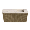 Mondiaz JOYA-DLUX 81.6cm toiletmeubel - ronding links kleur Dusk - Wastafel FAYE positie Rechts 1 kraangat kleur Nata. SW1425927