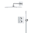 Grohe Grohtherm Perfect Cube Douche pluie - thermostat encastrable - pomme de douche 31cm - chrome SW1077362