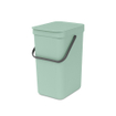 Brabantia Sort & Go Afvalemmer - 12 liter - hengsel - met beugel - jade green SW1117365