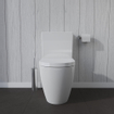 Duravit ME by Starck cuvette pour réservoir apparent au sol à sortie profonde vario sans réservoir 37x65cm avec WonderGliss blanc SW84188