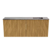 Mondiaz JOYA-DLUX 100cm meuble de salle de bains - couleur Oak - Vasque FAYE position Droite Sans trou de robinet couleur Sombra. SW1424269