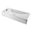 Wiesbaden Trim mini lavabo mural gauche 38 x 14 x 8 cm céramique brillant blanc SW95728