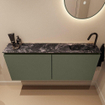 MONDIAZ TURE-DLUX meuble WC 120cm Army. Lavabo EDEN Lava position à droite. Avec 1 trou de robinet. SW1103706